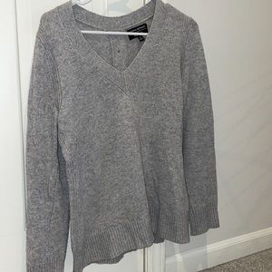 Gray Banana Republic Sweater with Button Back